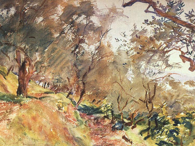 John Singer Sargent Trees on the Hillside at Majorca China oil painting art